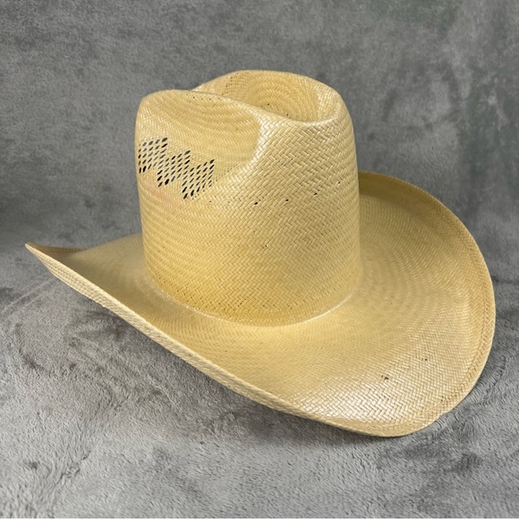 Stetson Roadrunner Bryantcote Straw Cowboy Hat Men Size 6 3/4